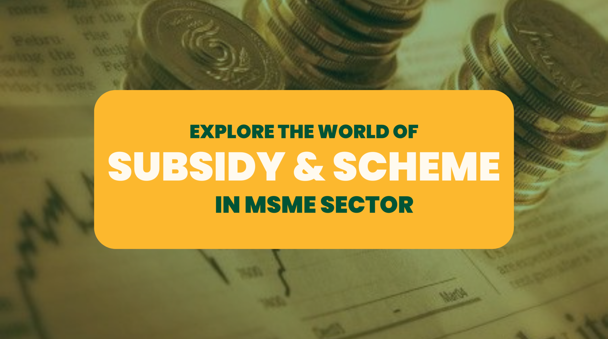 Explore the world of subsidy & scheme in msme sector